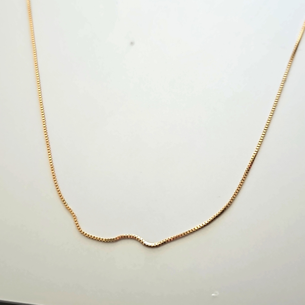 14kt yellow gold, 18" box chain